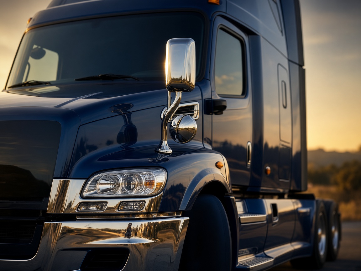 Premium truck cab ready for interstate freight